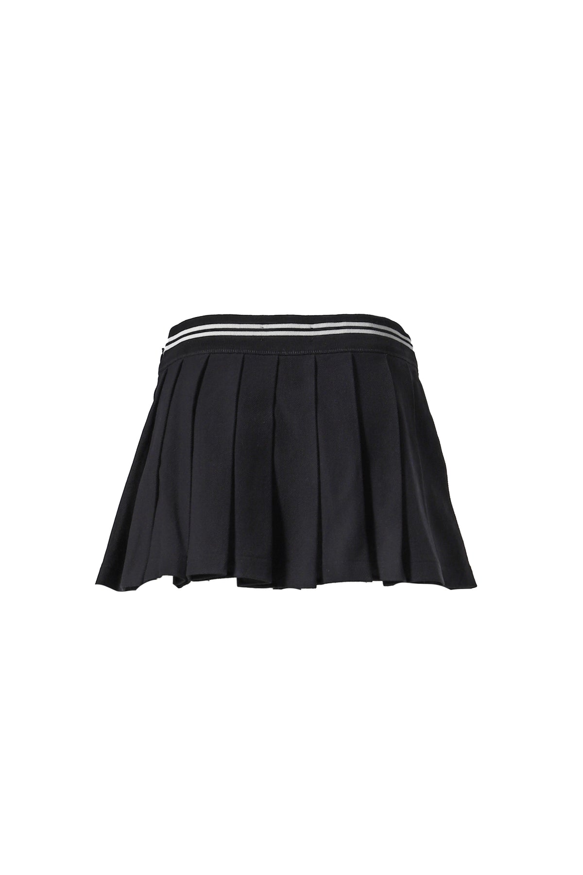 MA QUAD PLEATED MINI SKIRT / BLK