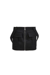 CO STRAPS CARGO MINI SKIRT / BLK