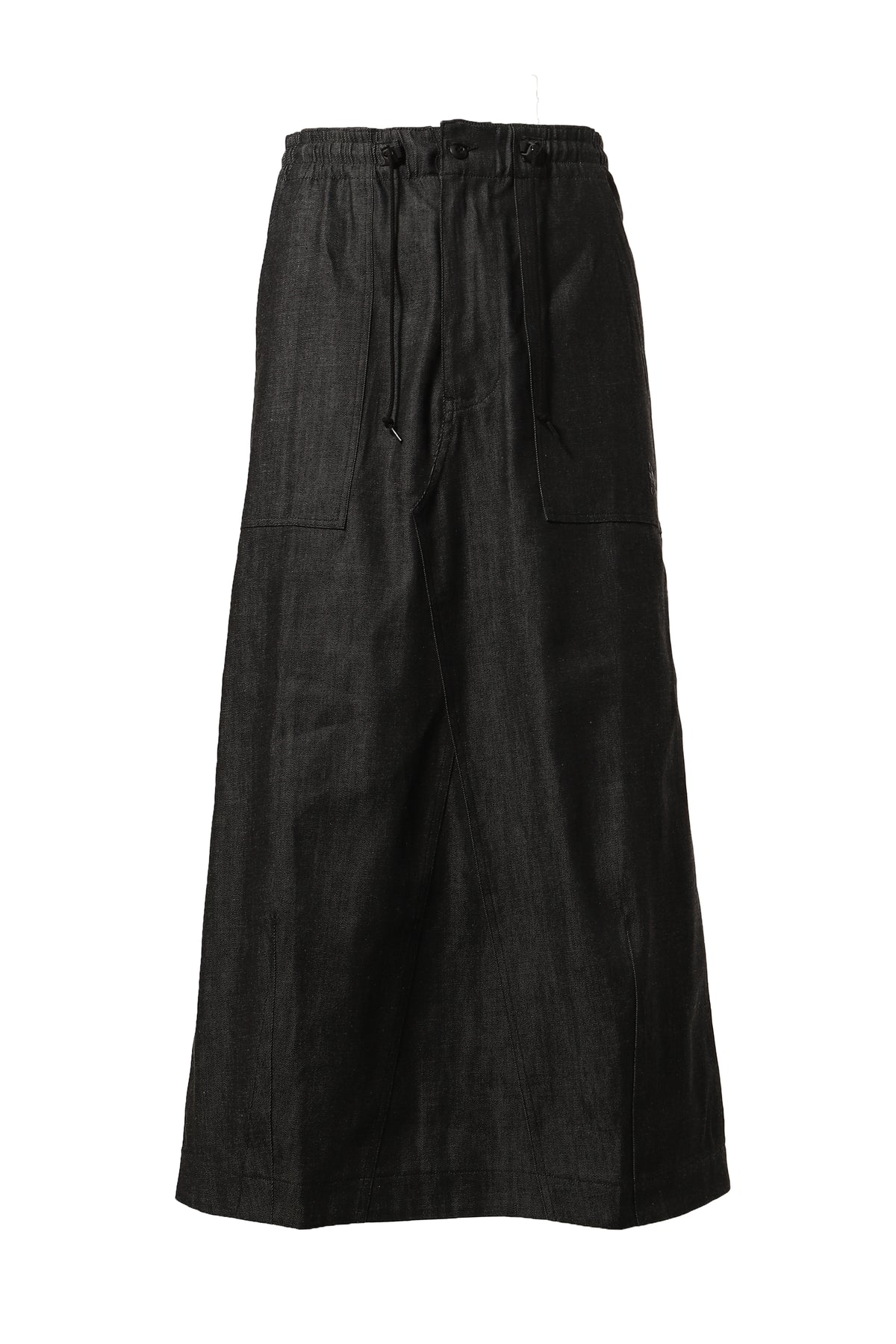 STRING FATIGUE SKIRT- 8OZ DENIM(EXCLUSIVE) / BLK