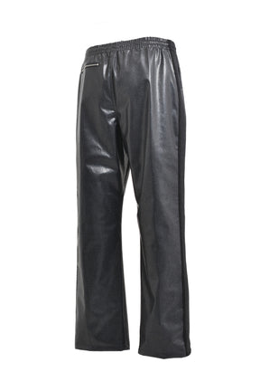 TRACK PANTS - SYNCETIC LEATHER (EXCLUSIVE) / BLK