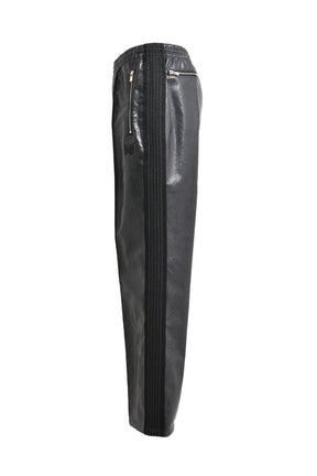 TRACK PANTS - SYNCETIC LEATHER (EXCLUSIVE) / BLK