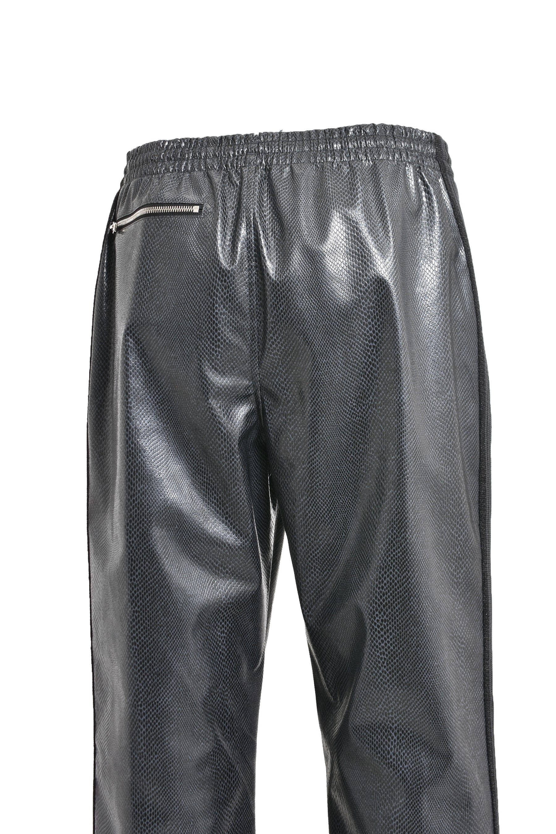 TRACK PANTS - SYNCETIC LEATHER (EXCLUSIVE) / BLK