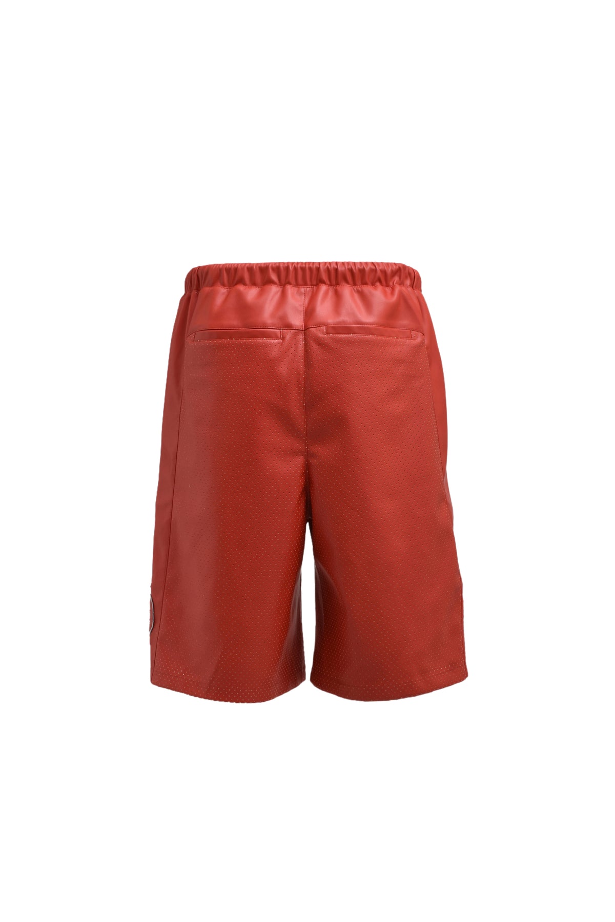 FAUX LEATHER SHORTS / RED