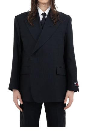 "JEROME" OVER SHOULDER TAILORED JACKET / BLK