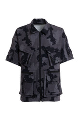 CAMO CARGO SHIRTS / BLK CAMO