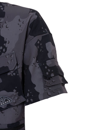 CAMO CARGO SHIRTS / BLK CAMO