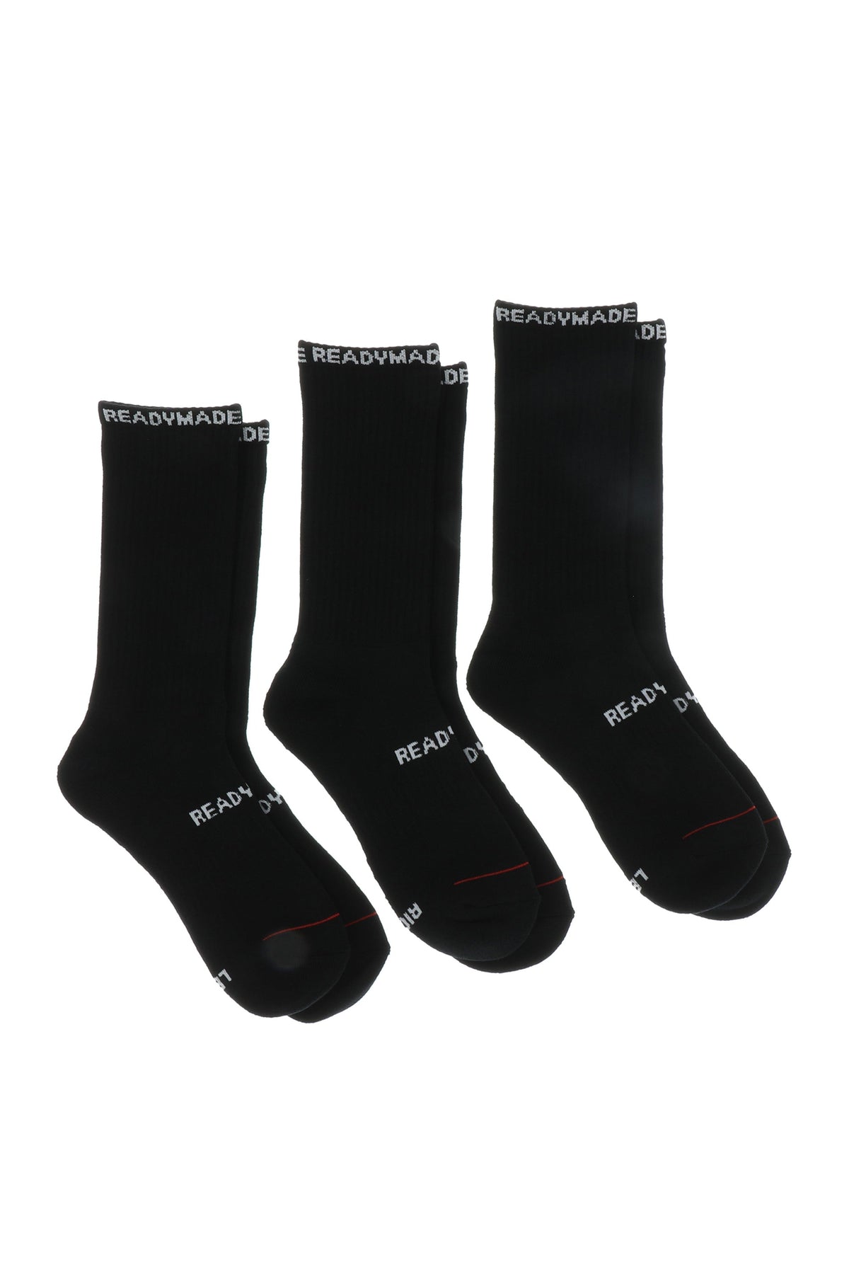 READYMADE 3P CREW SOCKS / BLK