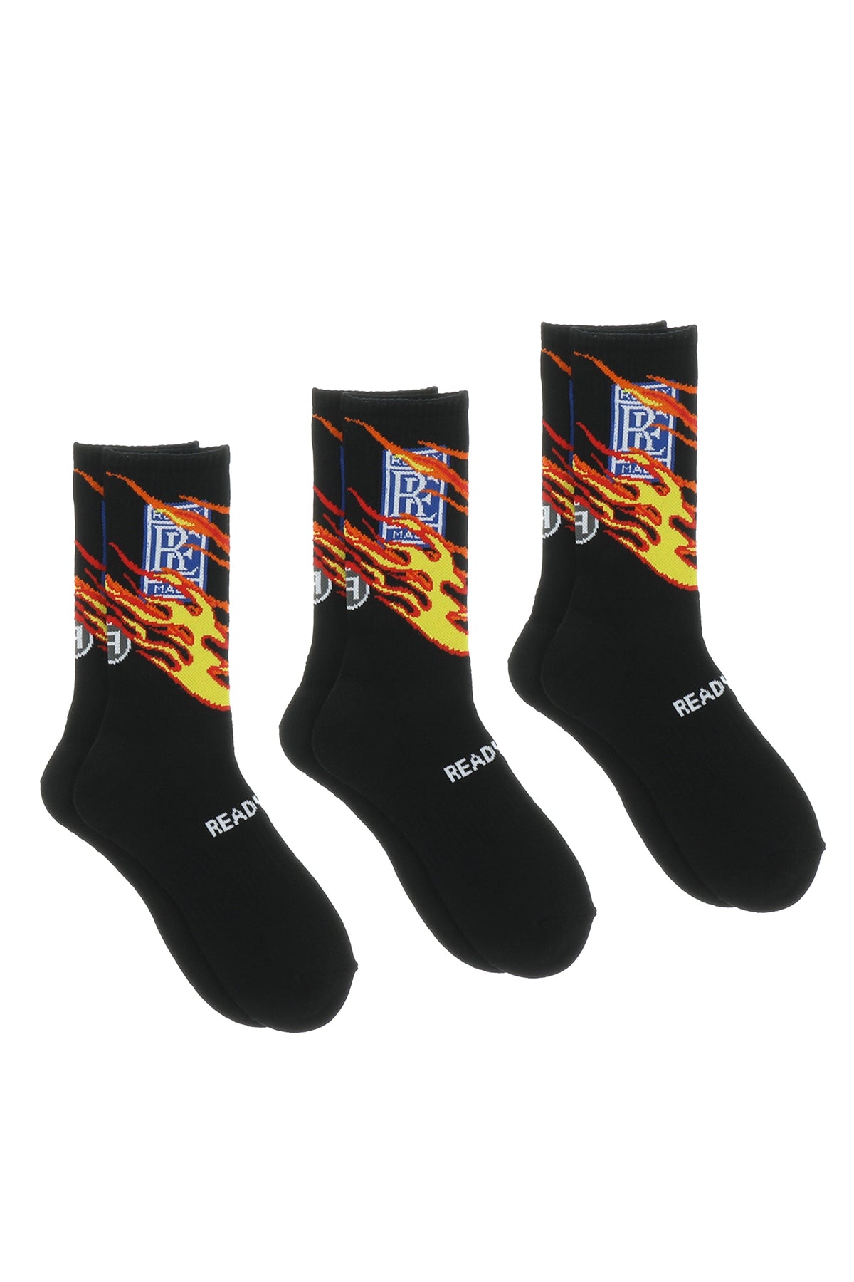 READYMADE 3P CREW SOCKS / BLK