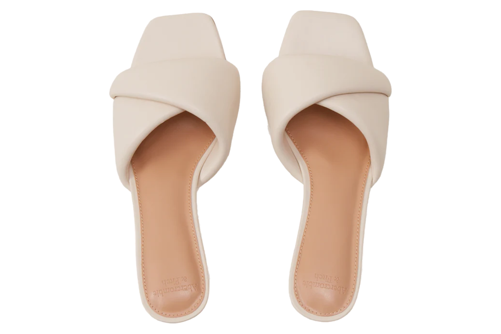 Puffy Twist Heels, white