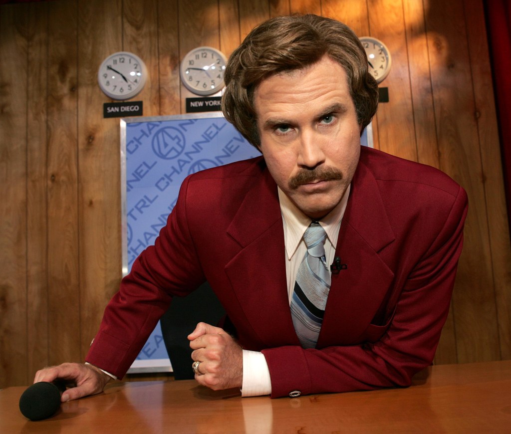 Will Ferrell in "Anchorman." 