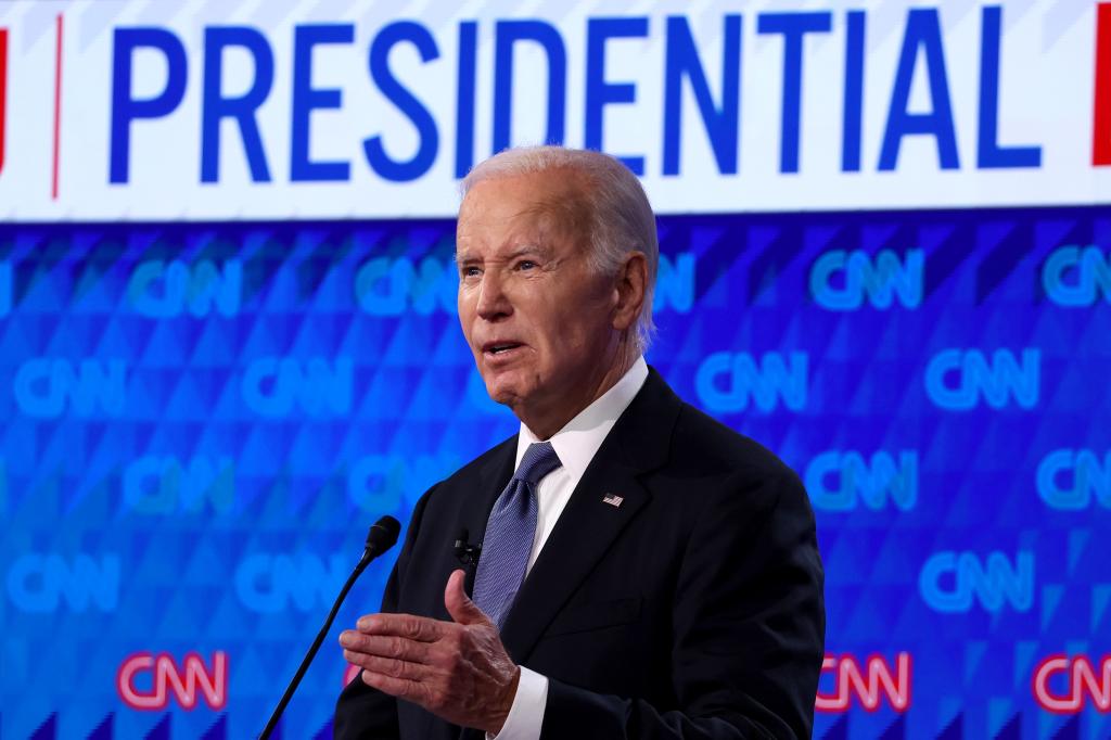 U.S. President Joe Biden delivering remarks at the CNN Presidential Debate in Atlanta, Georgia, June 27, 2024