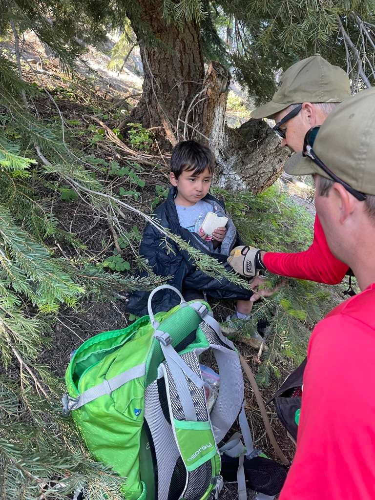 the child was reported missing from the camping site surrounded by dense forest north of Fresno.