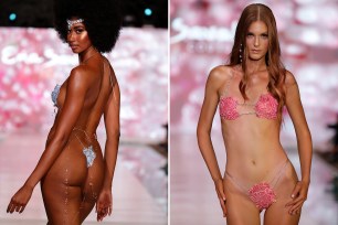 Miami Swim Week models have taken over the viral rosette swimwear, which incorporates a flower-shaped design into their two-piece bikini sets.