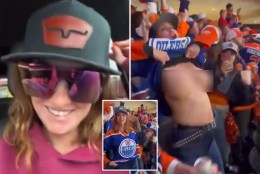 Mystery Edmonton Oilers fan who flashed the stands breaks her silence