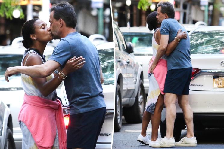 Andrew Shue kisses Marilee Fiebig and grabs her butt in first PDA photos since shocking dating news