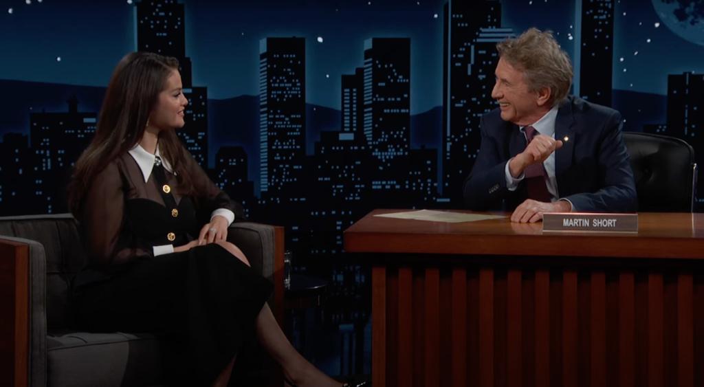 Selena Gomez and Martin Short on "Jimmy Kimmel Live"