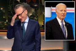 Bill Maher and Joe Biden dressed in suits and ties