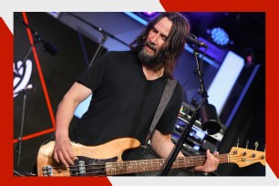 Keanu Reeves shreds on bass.