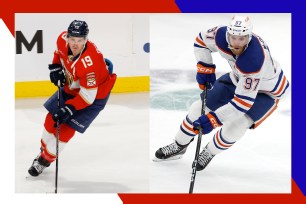 Florida Panthers star Matthew Tkachuk (L) and Edmonton Oilers hero Connor McDavid are facing off in the 2024 Stanley Cup.