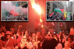 Anti-Israel protest flares NYC Oct. 7 exhibit