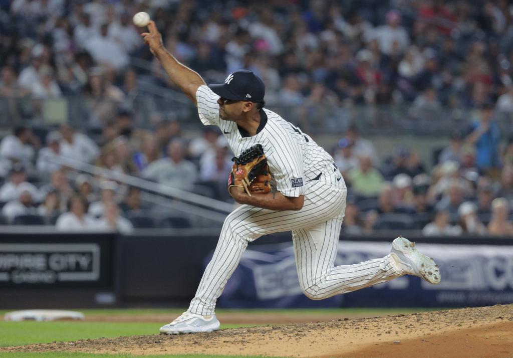 Yoendrys Gomez threw 4 ²/₃ scoreless innings during the Yankees' 8-1 loss to the Braves on Friday night.