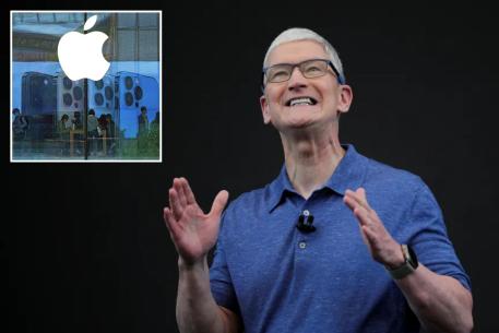 Apple CEO Tim Cook Apple logo