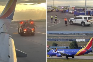 A passenger onboard a Southwest Airlines flight that was diverted back to Denver after suffering a tire failure says people in the cabin were "crying and screaming" before the plane made an emergency landing. 