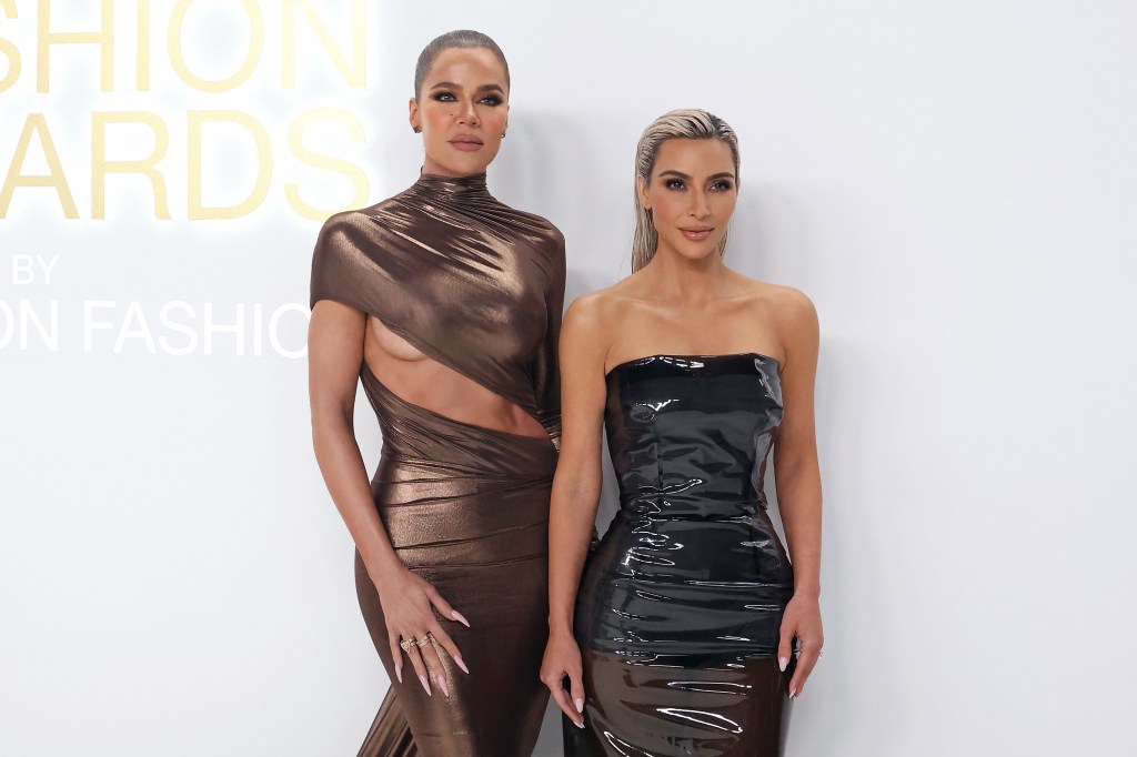 Khloe Kardashian and Kim Kardashian at the CFDA Fashion Awards