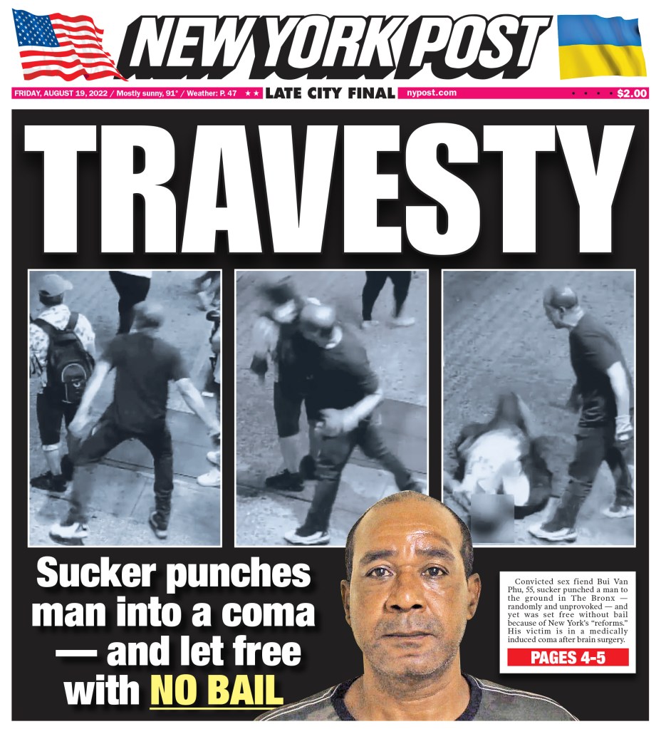 The brutal assault made The Post's front page.