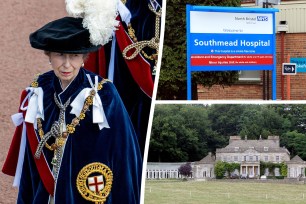Princess Anne her house and hospital sign