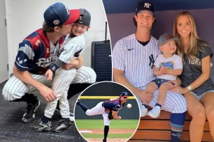 Gerrit Cole shares sweet moment with son during Yankees rehab start