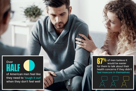 A recent survey has revealed that over half of American men feel the need to "tough it out" when they don't feel well. 