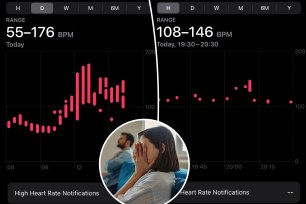 Woman shares results after Apple Watch tracks her heart rate during painful breakup collage