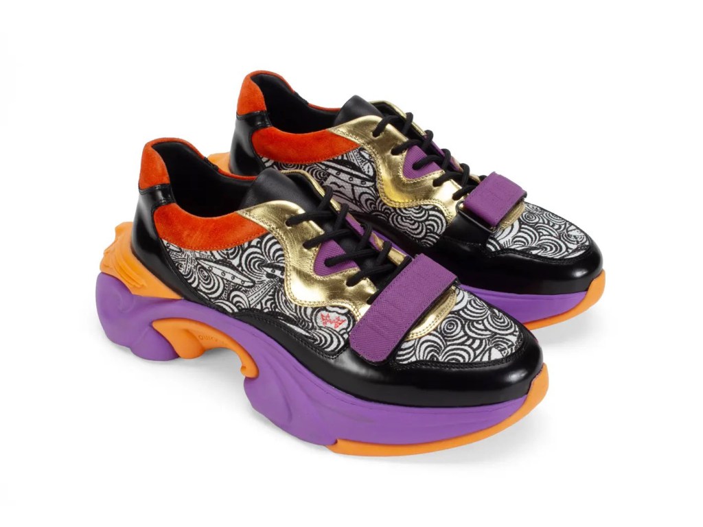 The Soul Speed Bonneville mesh lace-up sneakers from George Clinton's latest collaboration with John Fluevog Shoes.