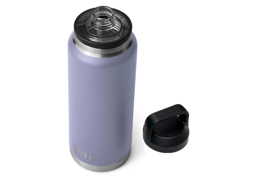 A water bottle with a lid