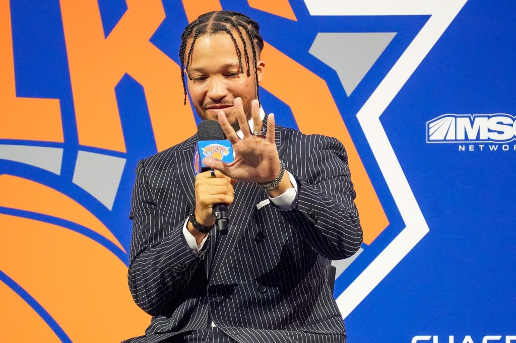 NY Knicks announce, Jalen Brunson to be the new team captain. Event held in Madison Square Garden, NYC.