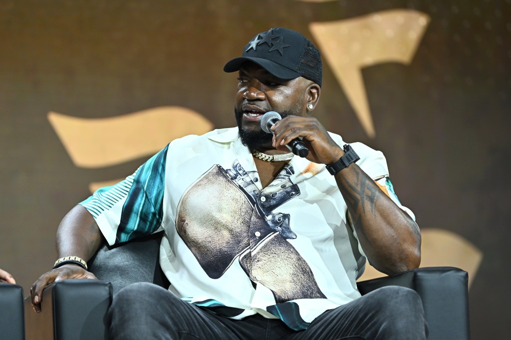 David Ortiz speaks onstage at the Fanatics Fest NYC 2024 at Jacob Javits Center on August 16, 2024 in New York City.