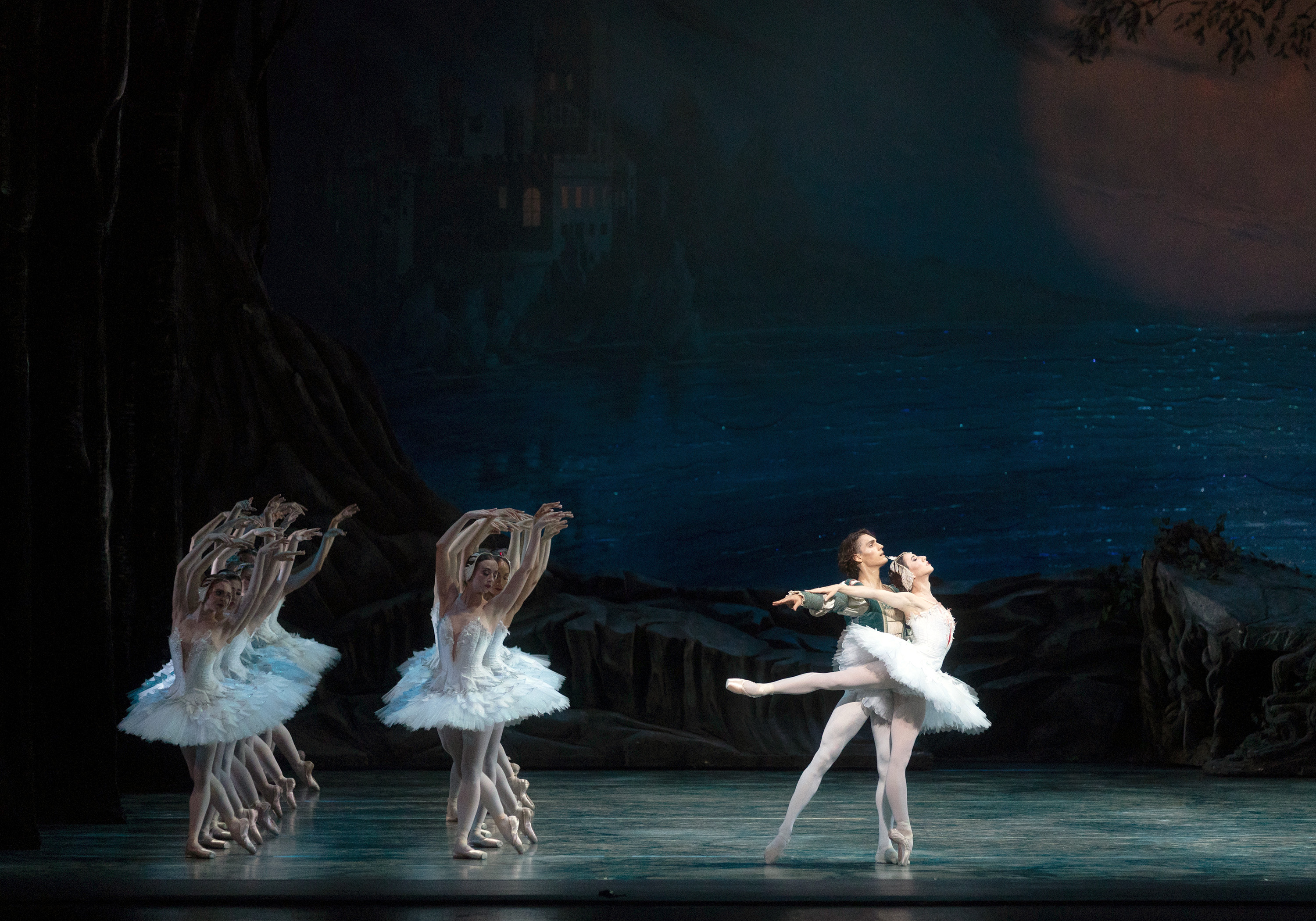 Ballet dancers on stage