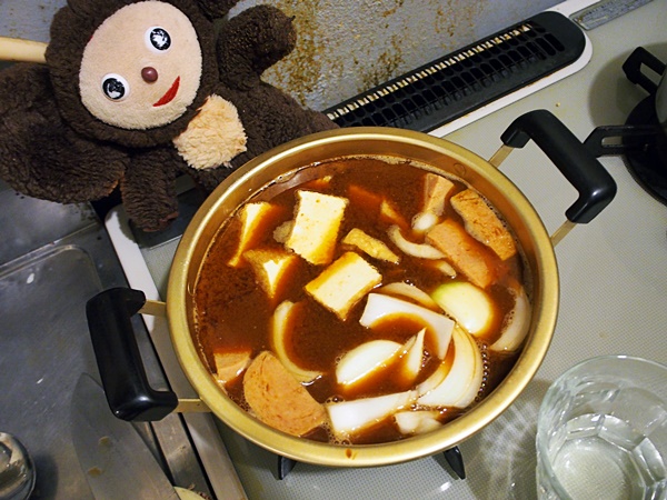 ブテチゲ的スパムとじゃがいものキムチ味噌汁 作り方