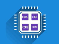 クアッドコアCPUのイメージ画像
