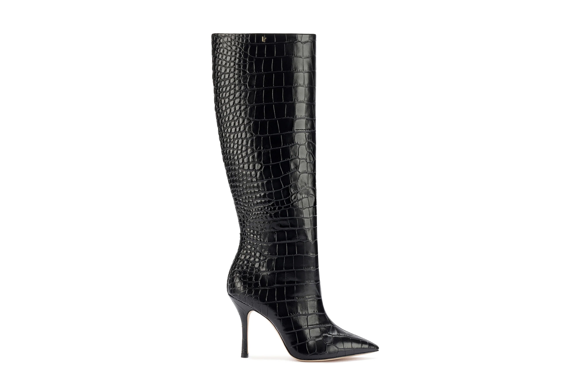 Snakeskin embossed boots