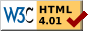 
[image ALT: Valid HTML 4.01.]
	