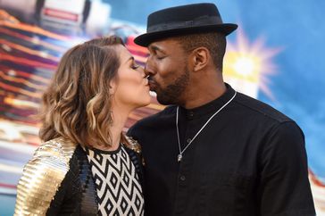 Dancers Allison Holker and husband Stephen Laurel "tWitch" Boss arrive at the premiere of Sony Pictures' "Ghostbusters" at TCL Chinese Theatre on July 9, 2016 in Hollywood, California.