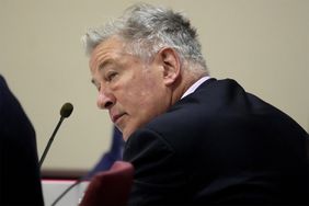 Alec Baldwin listens during his hearing at Santa Fe County District Court on July 10, 2024 in Santa Fe, New Mexico