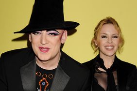 Boy George (L) and Kylie Minogue attend an after party for the opening of Robert Mapplethorpe: Night Work hosted by Scissor Sisters