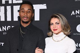 James Derrick and Miranda Derrick attend the Los Angeles premiere of "The Shift" on November 27, 2023 in Los Angeles, California. 