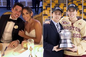 Brothers Johnny Gaudreau and Matthew Gaudreau and Meredith Gaudreau