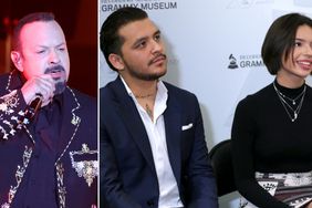 Pepe Aguilar, Christian Nodal y Angela Aguilar.