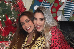 Anitta y Lele Pons esquian en toalla