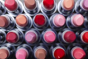 Overhead view of lipsticks